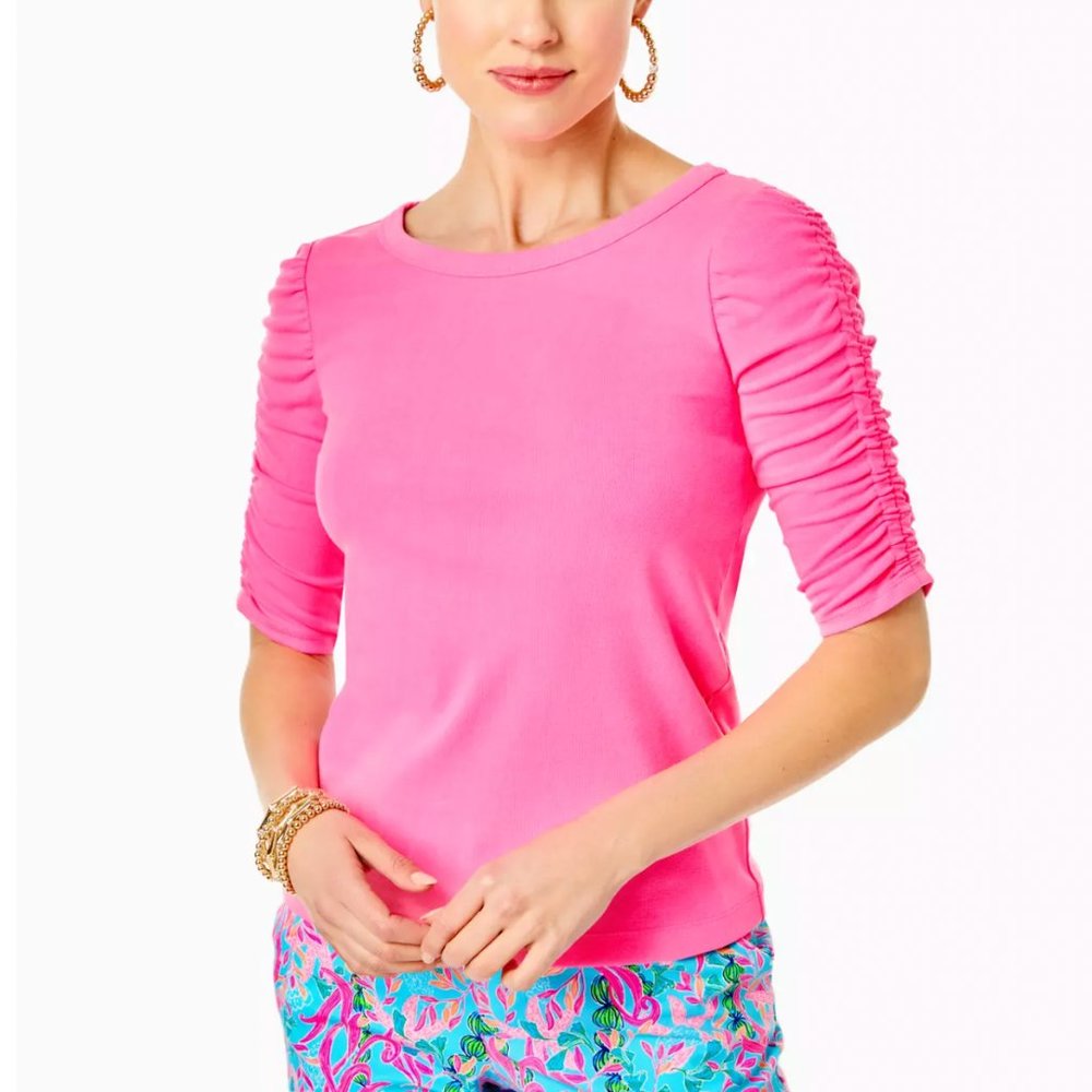 New With Tags Lilly Pulitzer Belden Top in Aura Pink size XS